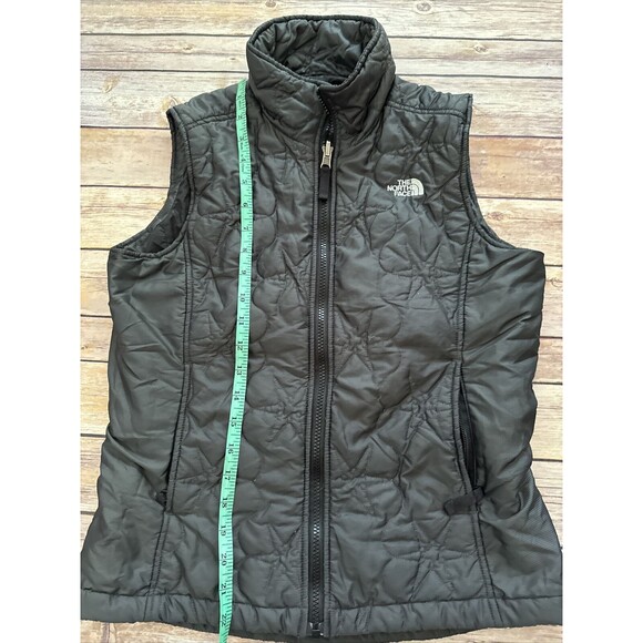 The North Face Women's Small Quilted Vest Black Polyester Zip Sleeveless - Picture 6 of 10